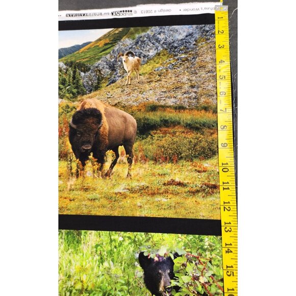 Natures Wonder Scenic Wildlife Fabric Panel 24"x44" By Studio RK For Robert Kauf - Picture 11 of 14